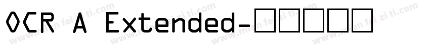 OCR A Extended字体转换